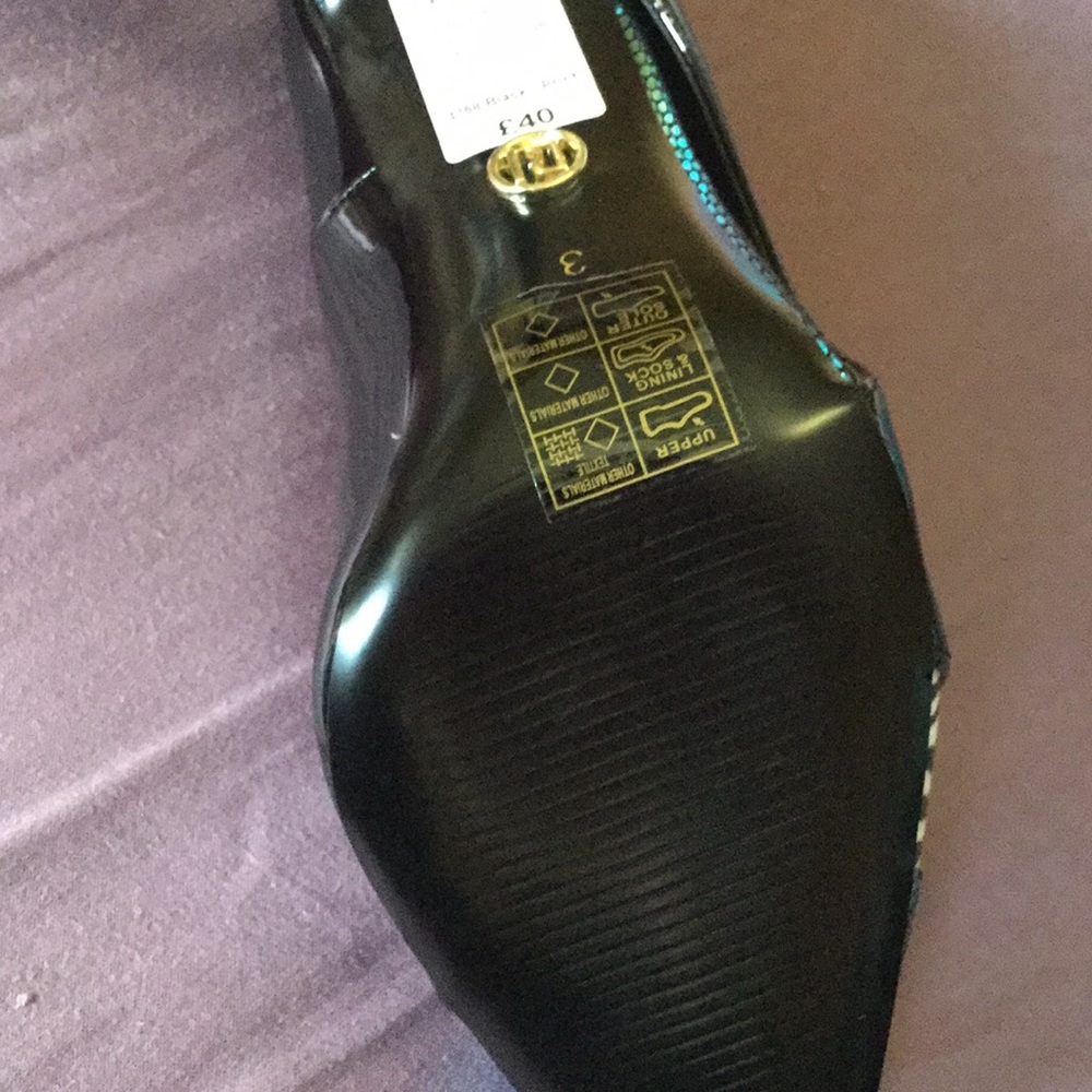 NWT River Island zebra metallic colorblock heels - Picture 7 of 8